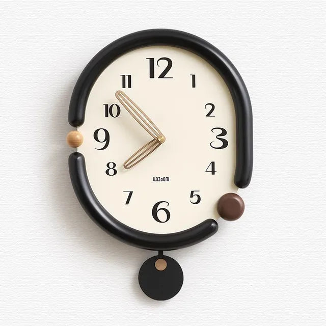 EvoClock | Moderne Minimalistische Wandklok - Elegant Licht Luxe Ontwerp, Stille Quartz Beweging
