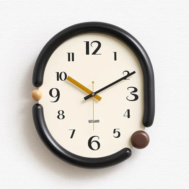 EvoClock | Moderne Minimalistische Wandklok - Elegant Licht Luxe Ontwerp, Stille Quartz Beweging