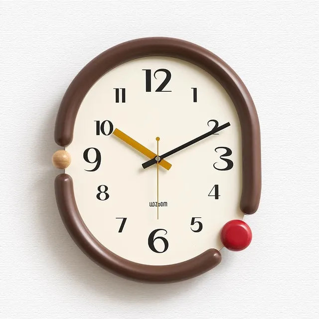 EvoClock | Moderne Minimalistische Wandklok - Elegant Licht Luxe Ontwerp, Stille Quartz Beweging