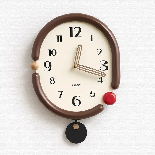 EvoClock | Moderne Minimalistische Wandklok - Elegant Licht Luxe Ontwerp, Stille Quartz Beweging
