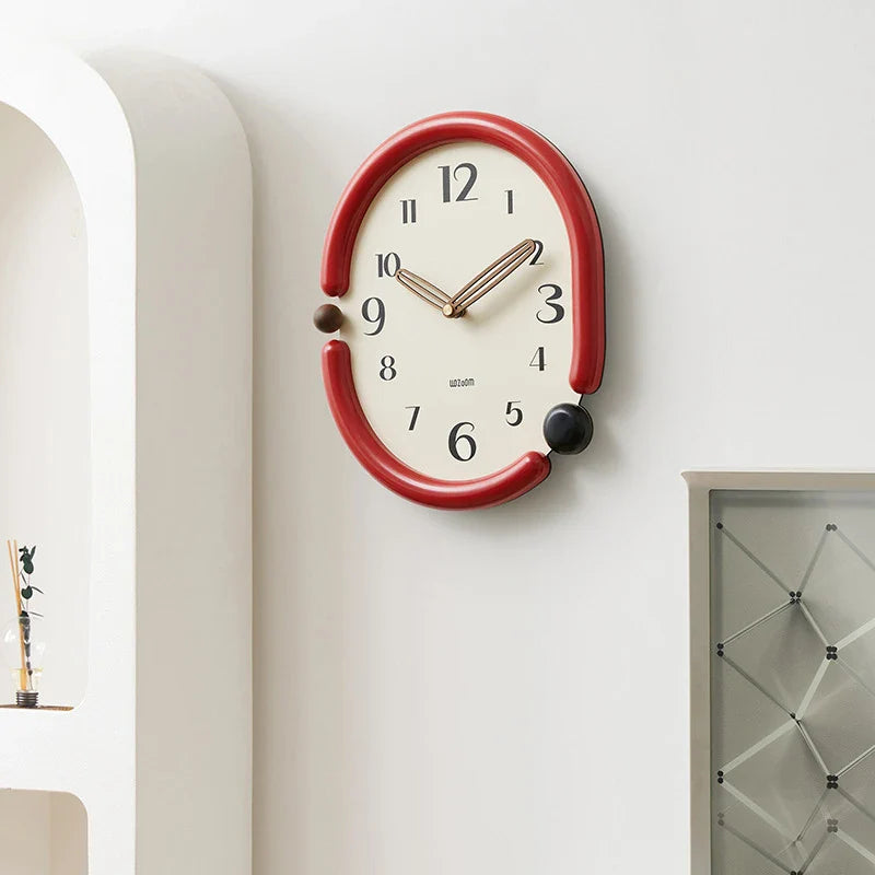 EvoClock | Moderne Minimalistische Wandklok - Elegant Licht Luxe Ontwerp, Stille Quartz Beweging
