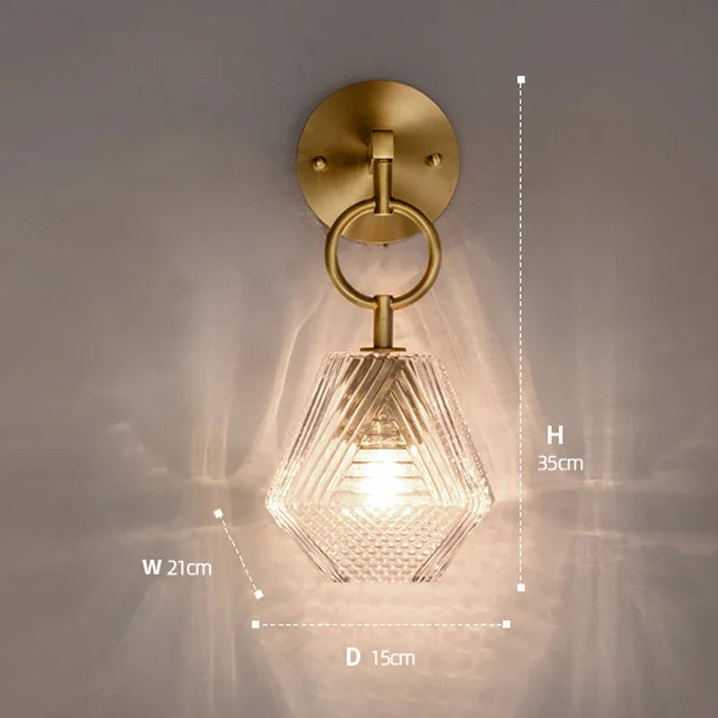 Crystalis | Elegante Hangende Kristallen Wandlamp - Vintage Moderne Verlichting