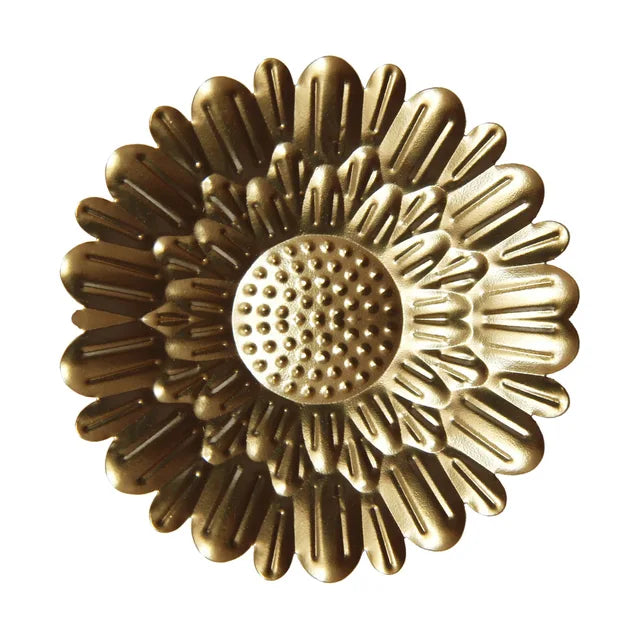 OroCirque | Scandinavisch Goud Cirkelvormig Wanddecoratie - Modern Metalen Kunst Accent voor Woondecoratie