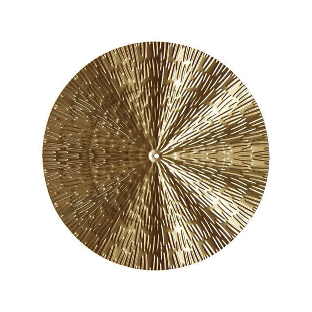 OroCirque | Scandinavisch Goud Cirkelvormig Wanddecoratie - Modern Metalen Kunst Accent voor Woondecoratie