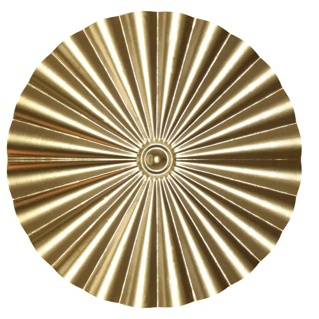 OroCirque | Scandinavisch Goud Cirkelvormig Wanddecoratie - Modern Metalen Kunst Accent voor Woondecoratie
