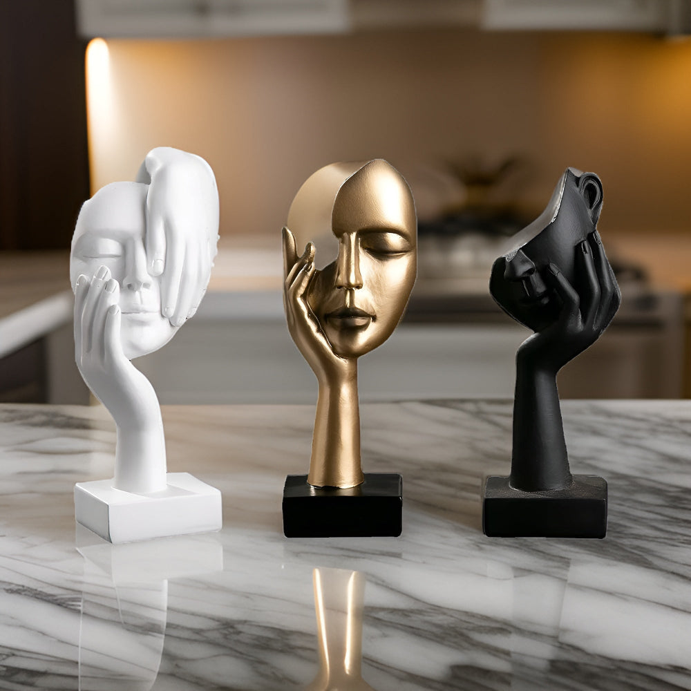 Formique | Moderne abstracte denker hars sculptuur – Elegante decoratie voor thuis en op kantoor