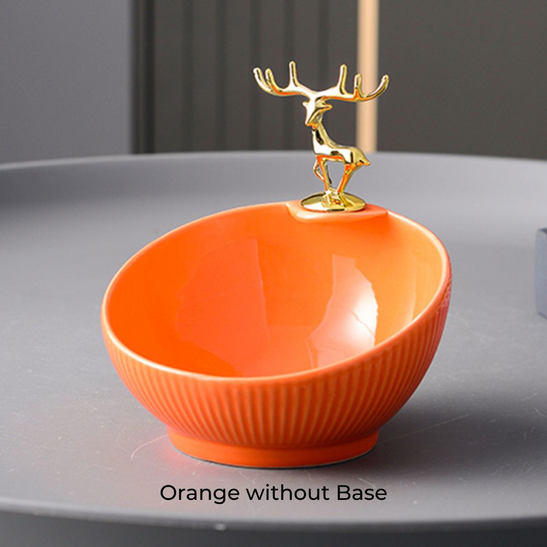 BorealBowl | Luxe porseleinen kom met gouden standaard