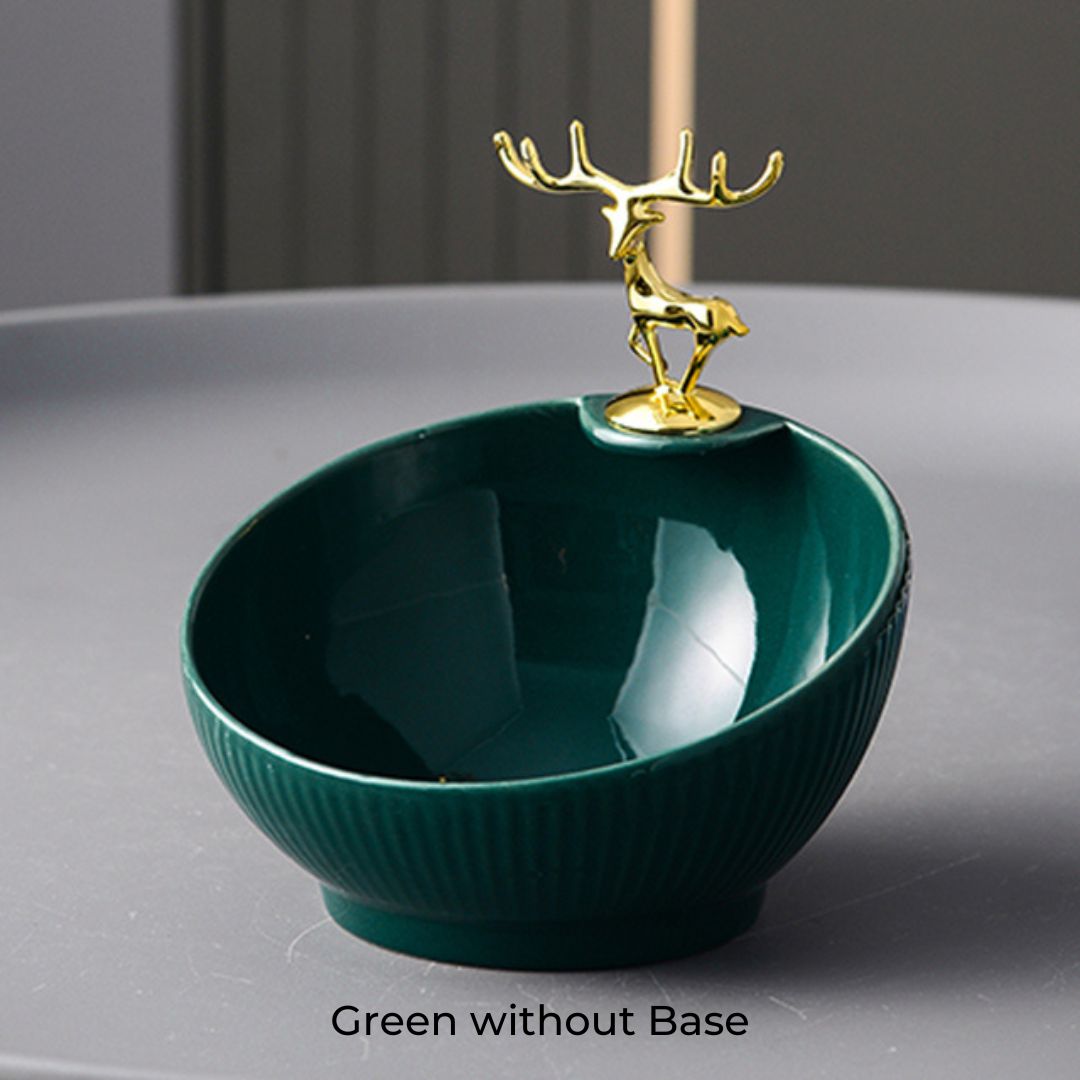 BorealBowl | Luxe porseleinen kom met gouden standaard