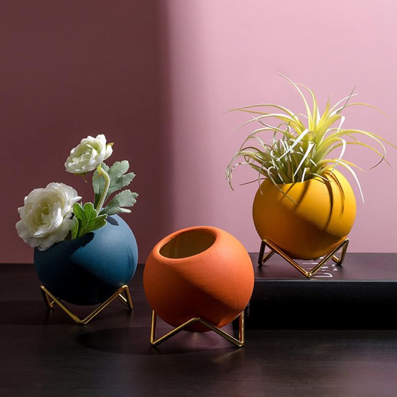 PotterStand |  Stijlvolle Ronde Planter met Metalen Voet