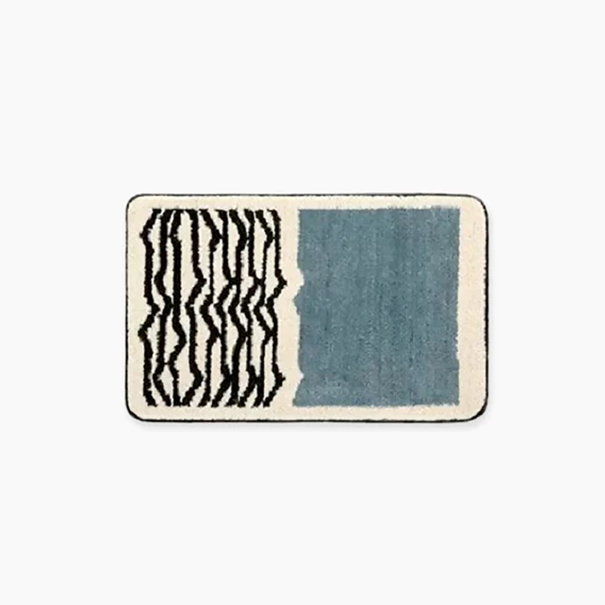 AbstractStep | Scandinavische stijl Abstract Antislip Badmat - Handgemaakt & Stijlvol Badkamerkleed