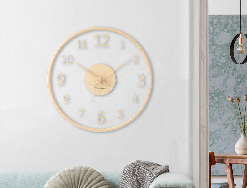 RustikClock | Houten Analoge Wandklok - Rustiek Home Décor