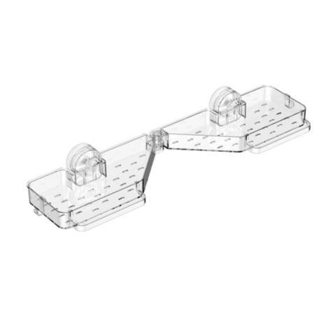 StickShelf | Op de muur te bevestigen opvouwbare badkamerplank met zuignappen – sterke bevestiging