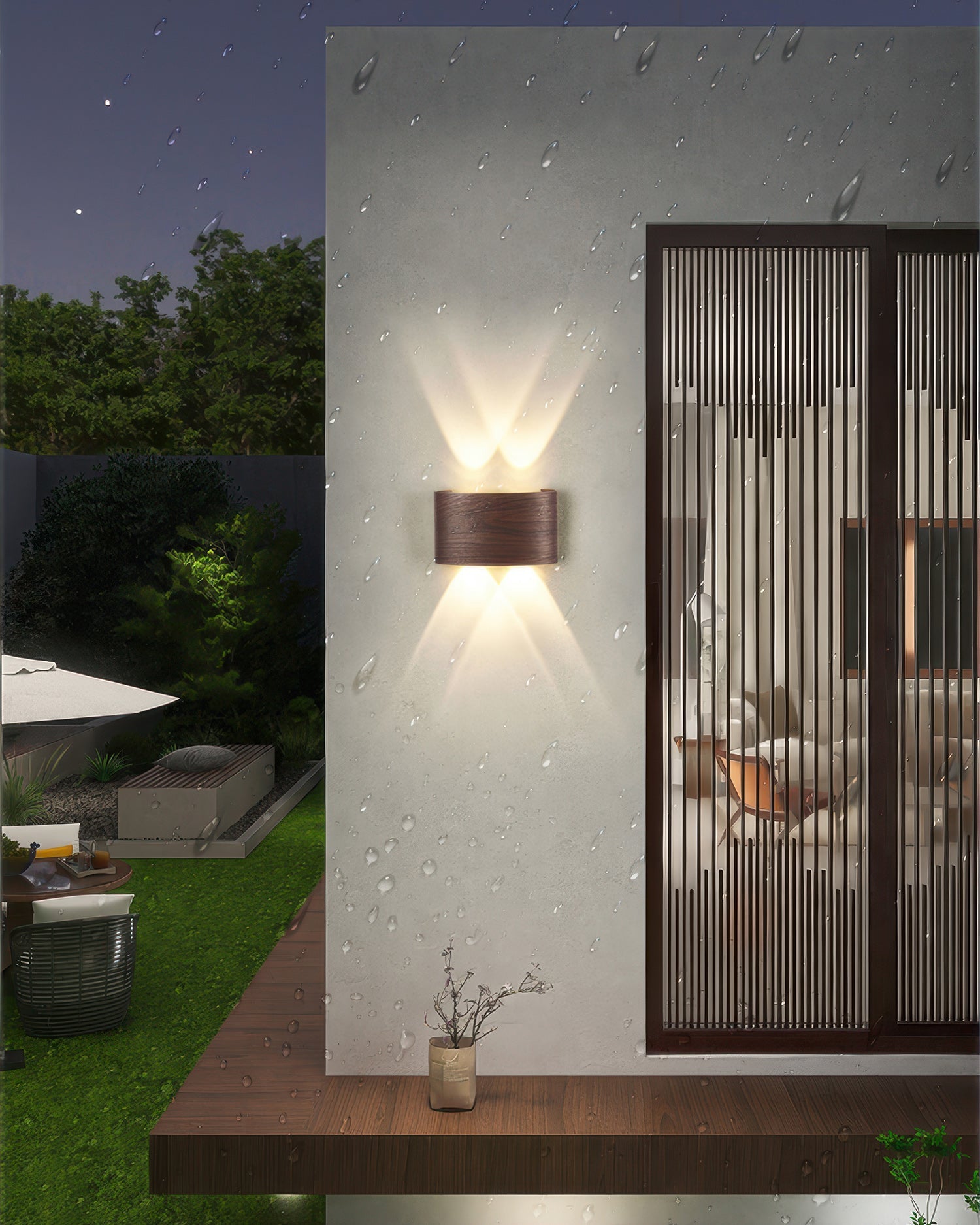 WoodVista | Moderne elegantie houten wandlamp