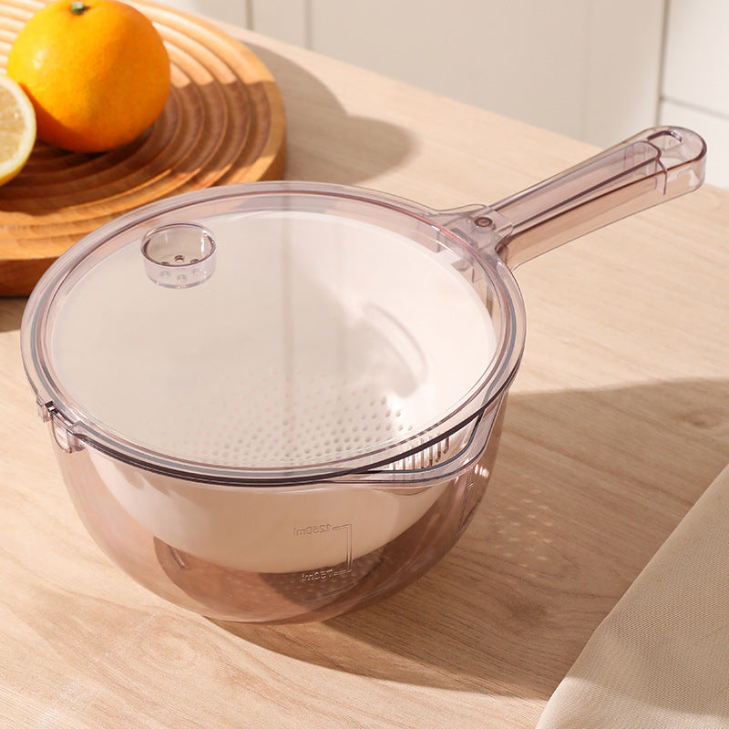 VeggieSieve | Multifunctionele groente- en fruitvergiet – 360° draaibare afdruipmand, grote capaciteit