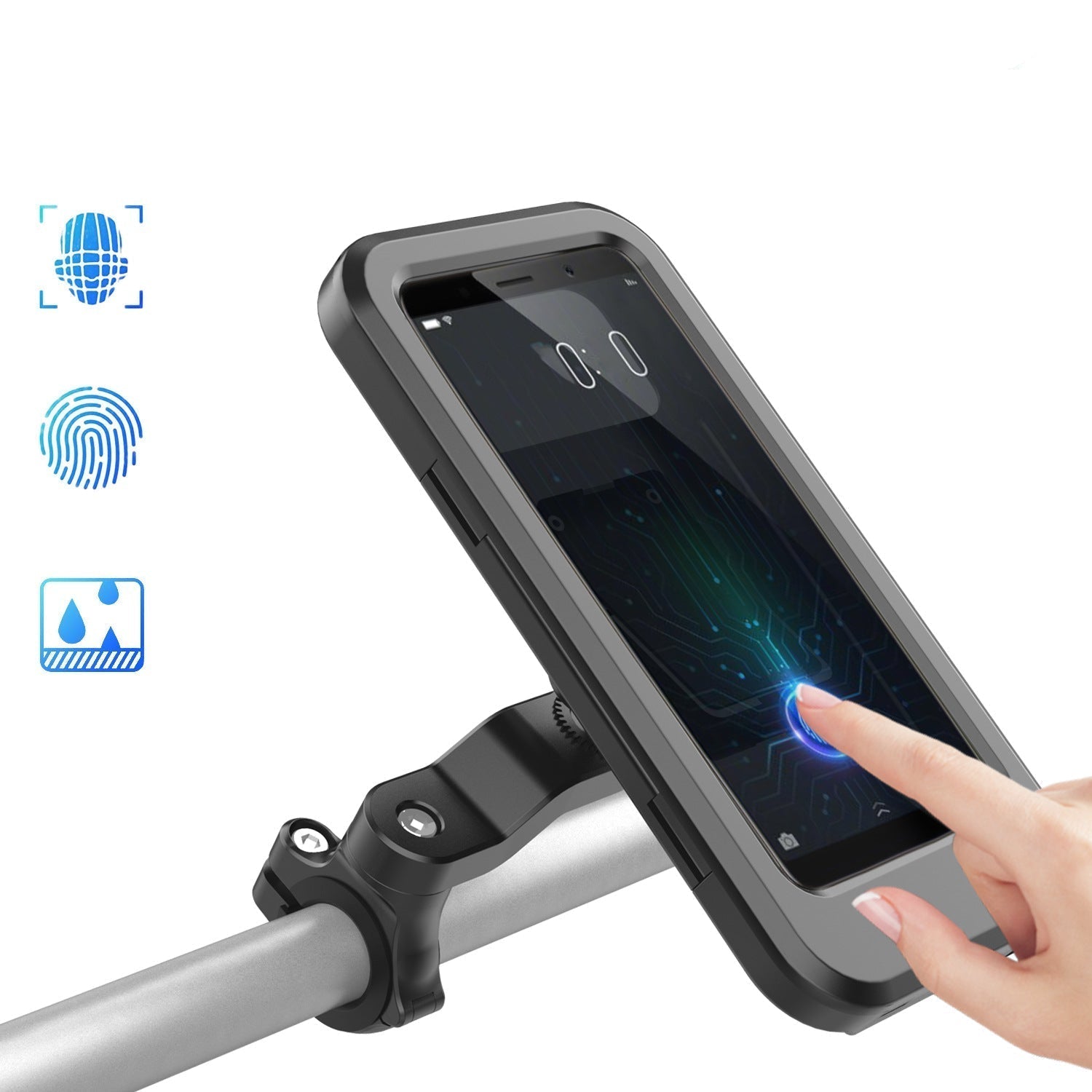 RideCharge | 15W waterdichte fiets-powerbankhouder voor stuur, snel opladen, schokbestendig en compatibel