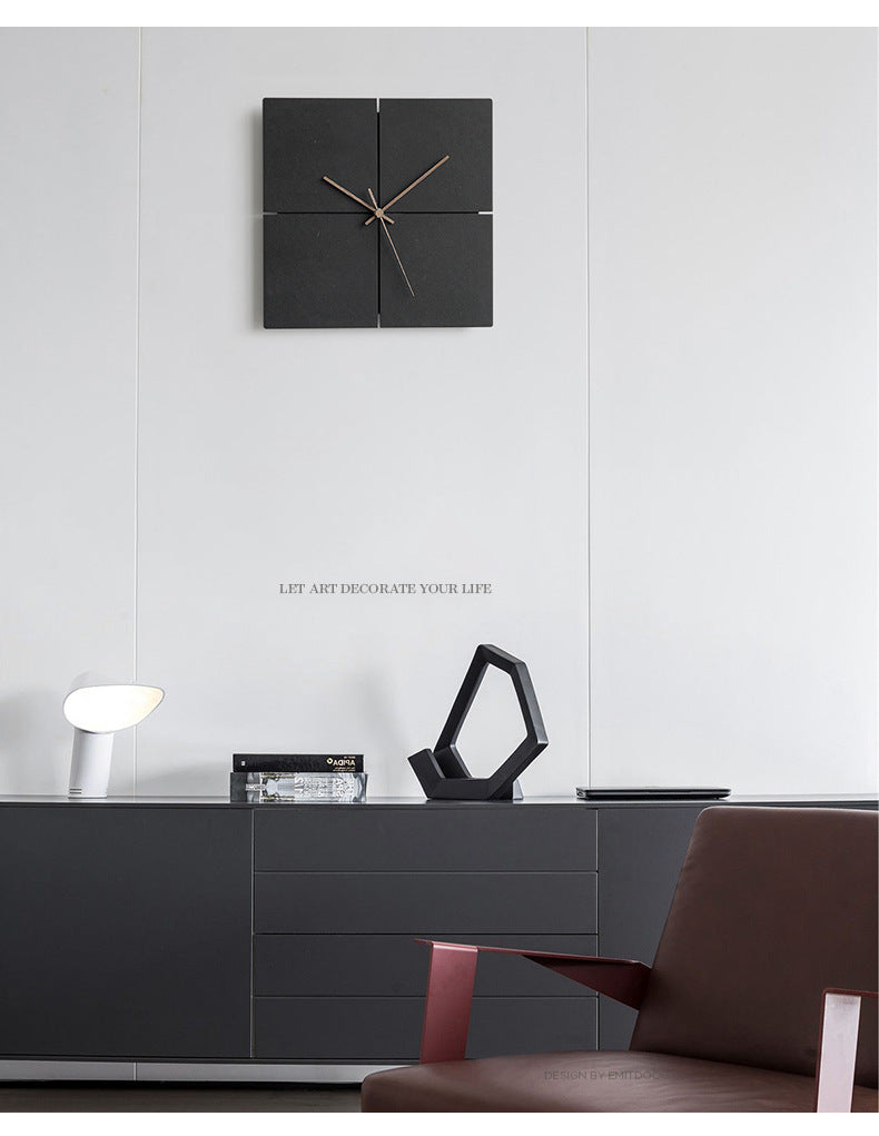 ObsidianTime | Luxe zwarte decoratieve wandklok