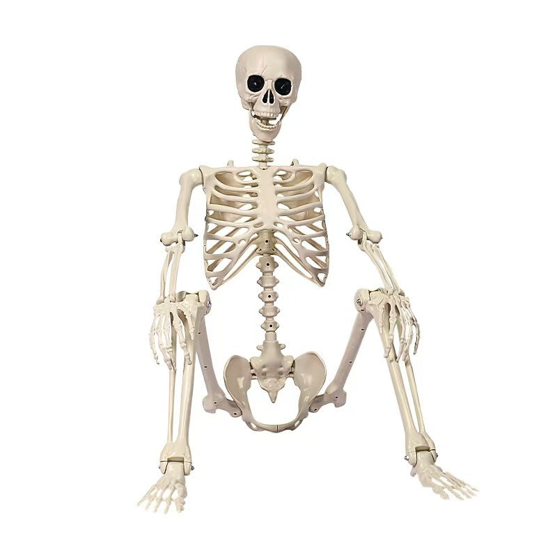 GhoulGuard | 170 cm levensgroot Halloween-skelet – beweegbare tuindecoratie voor een spookachtig spookhuis en tuin