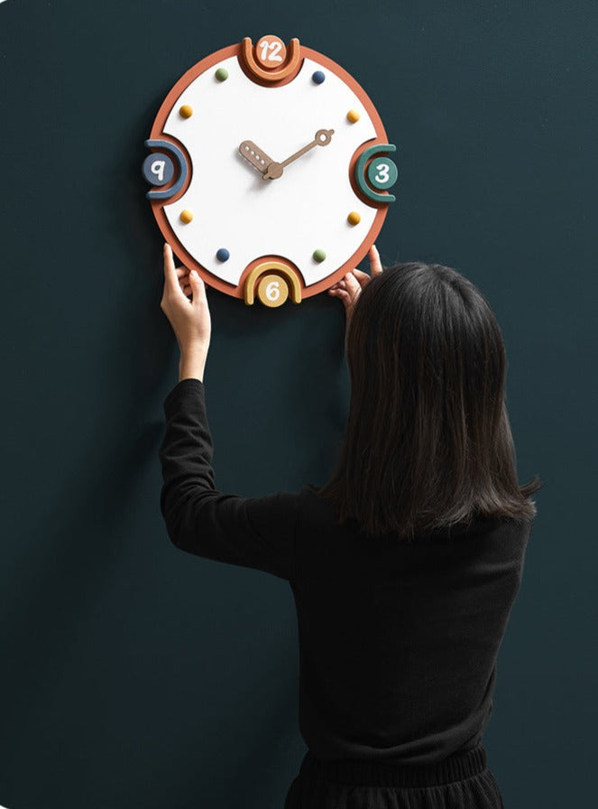 TimeLoom | Minimalistische stille wandklok - Moderne decoratieve klok