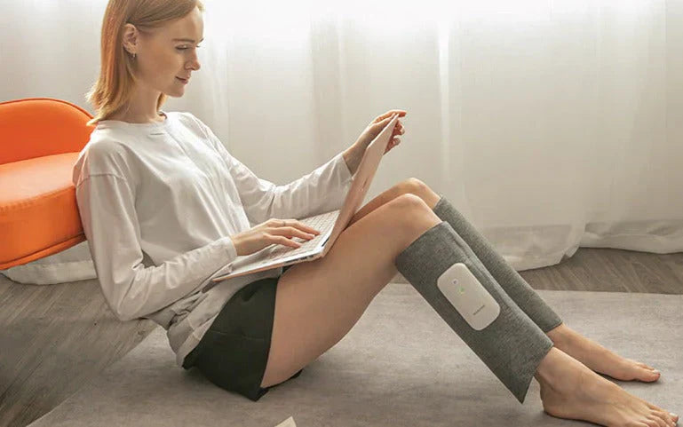 AirRelief | Draadloze luchtcompressie-beenmassageapparaat – Kuit- en voetmassage, spierontspanning
