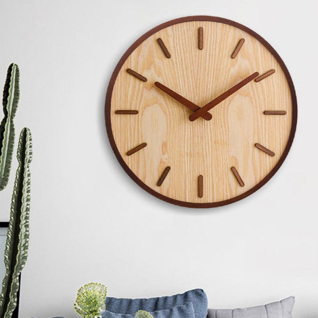 TimberClock | Premium moderne walnoothouten decoratieve wandklok