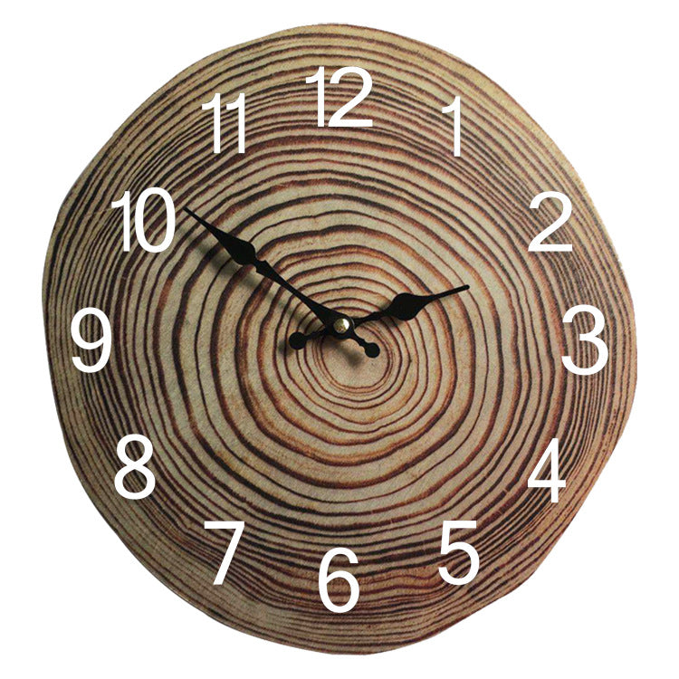 WoodOclock | Rustieke houten wandklok met structuur - Modern Boerderijdecor