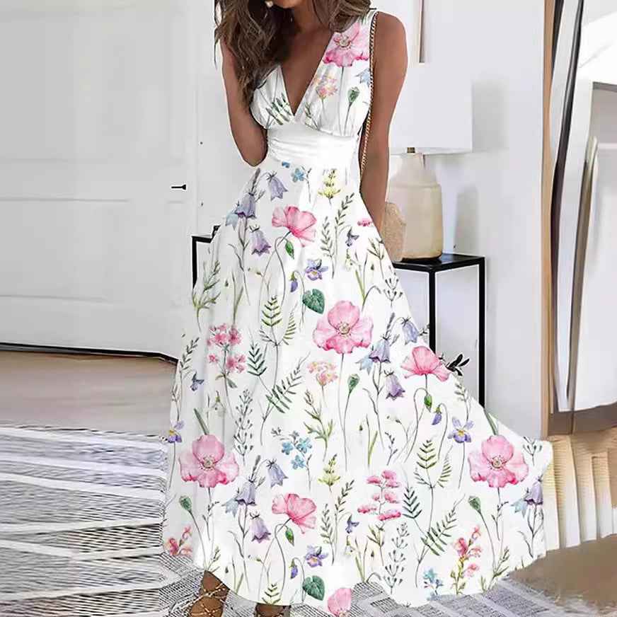 Jelya | Bloemen maxi-jurk voor dames – elegante boho lange jurk