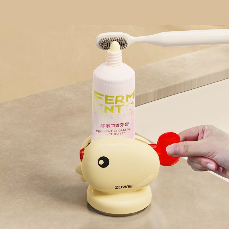 TubeFlow | Tandpastaknijper & dispenser – Efficiënte, knoeivrije tubeper voor in de badkamer en op reis