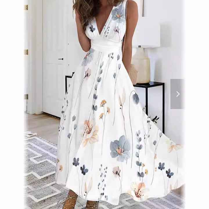 Jelya | Bloemen maxi-jurk voor dames – elegante boho lange jurk