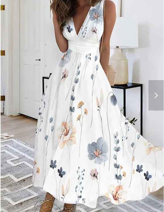 Jelya | Bloemen maxi-jurk voor dames – elegante boho lange jurk