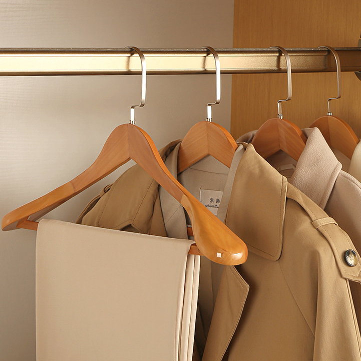 PrestigeHang | Eersteklas houten kleerhangers - Luxe Eiken, Stevig & Elegant