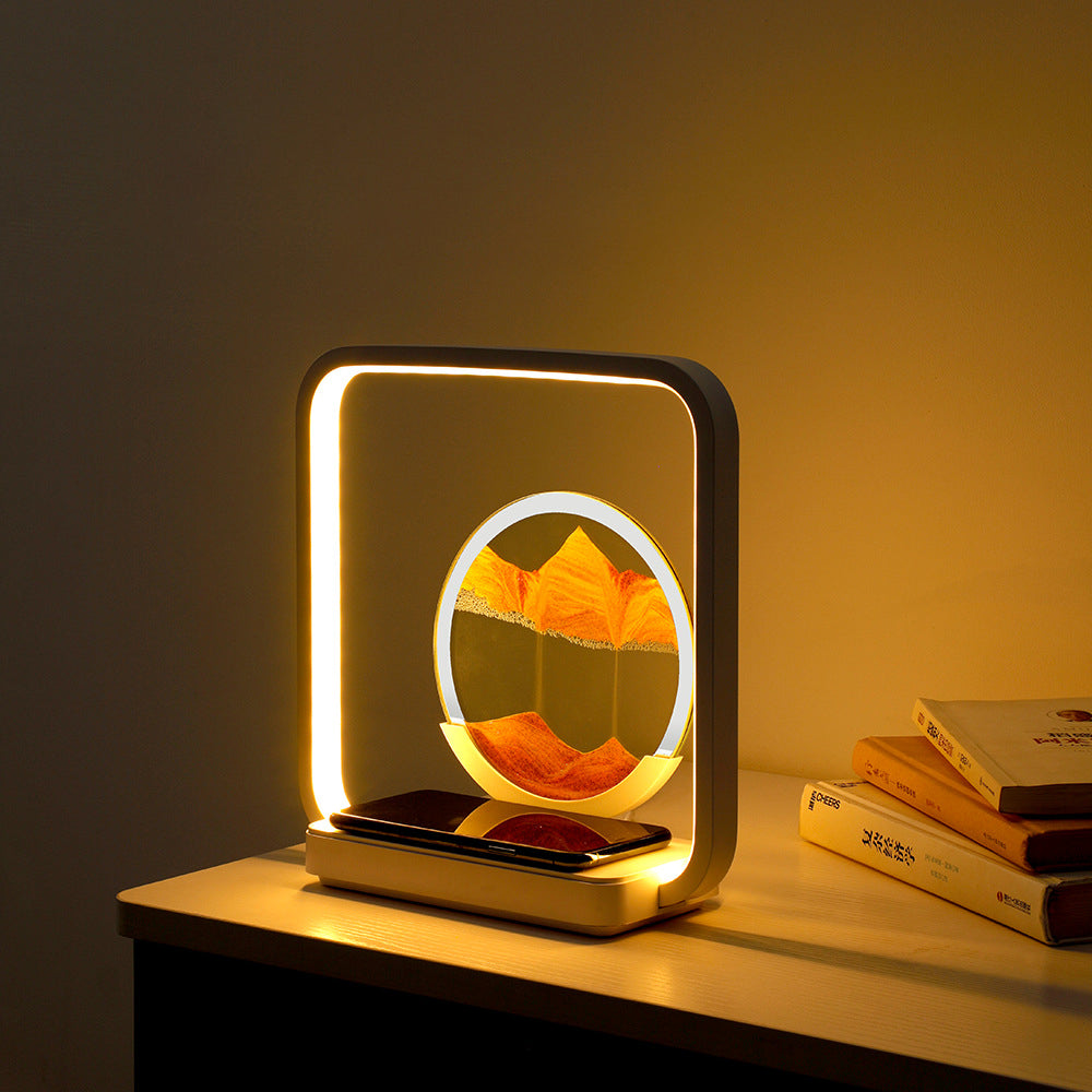 DriftLamp | Kalmerende Stromende Zandlamp voor Ontspanning & Stressverlichting, Rustige Zandkunst Decoratie