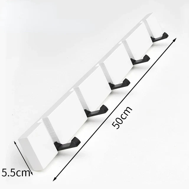 HookHaven | Houten wandkapstok - ruimtebesparende hanger van bamboe en metalen haken