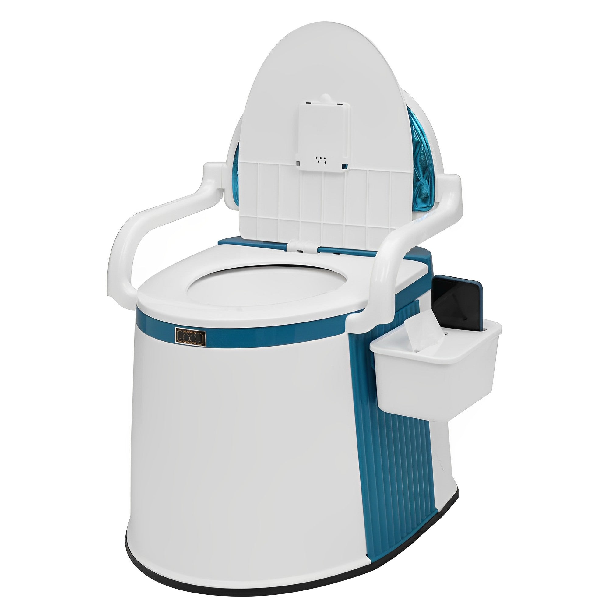 ComforLoo | Draagbaar toilet voor volwassenen en ouderen - 5 Gallon Commode met deksel, handgrepen en rugleuning