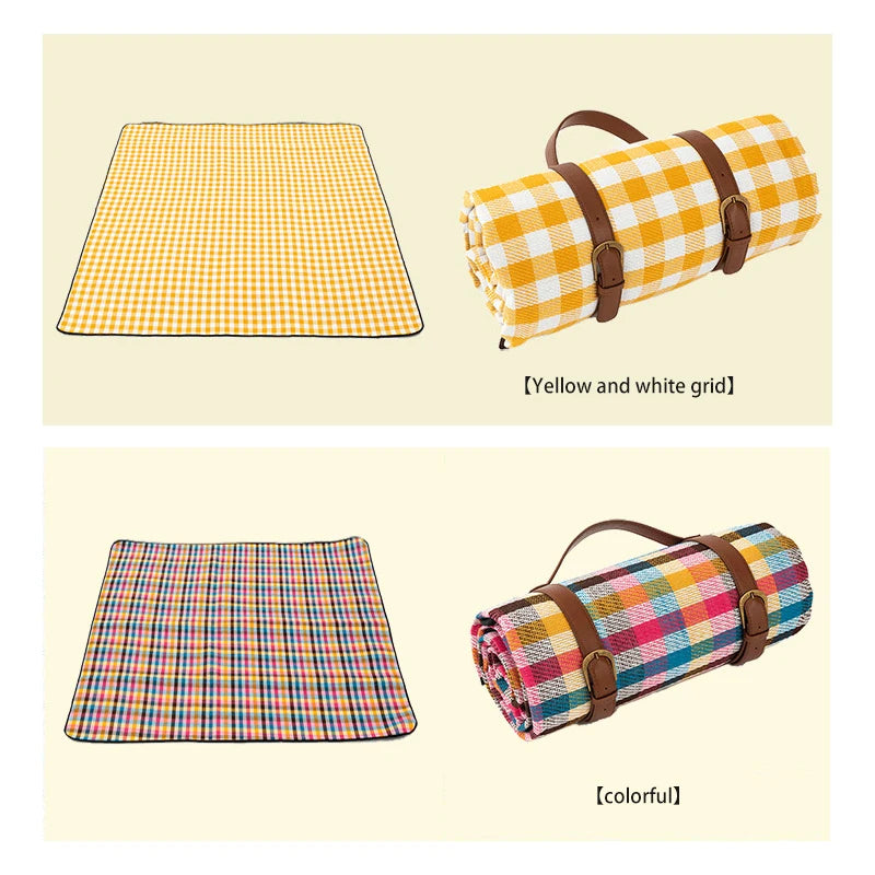 Picniq | Opvouwbare waterdichte picknickdeken met geruit ontwerp – Outdoor reismat