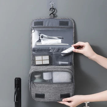 PackPerch | Hangende toilettas – reisorganizer, waterdicht, meerdere vakken, toilettas