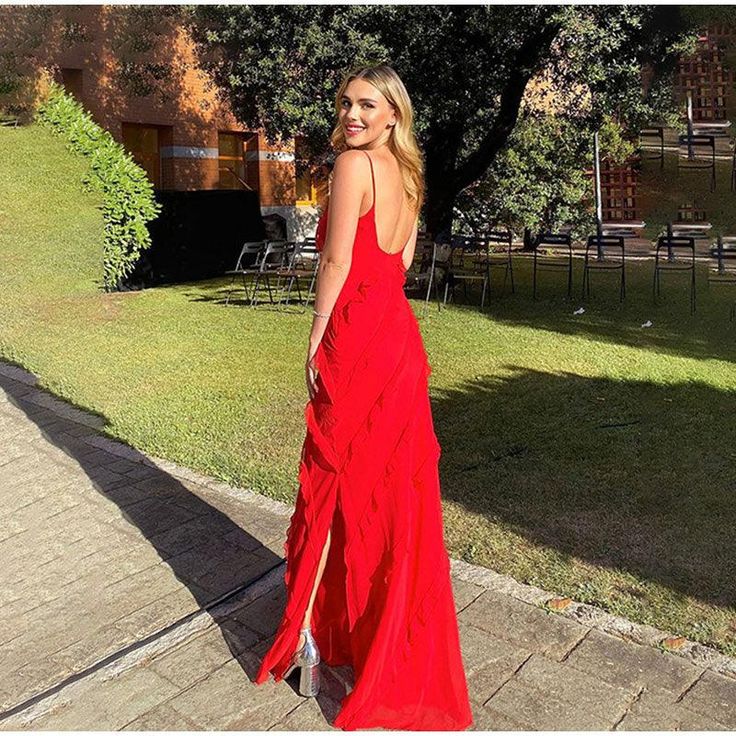 Zolie | Maxijurk met ruches voor dames – Elegante, soepel vallende lange jurk