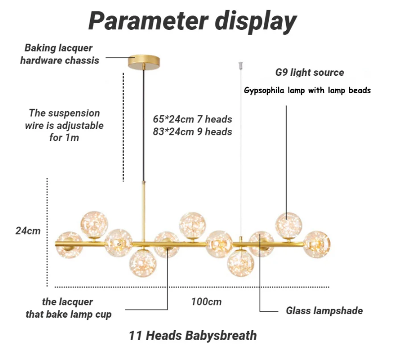 ElysiumOrb | Moderne Lange Over De Tafel Kroonluchters Hanglamp