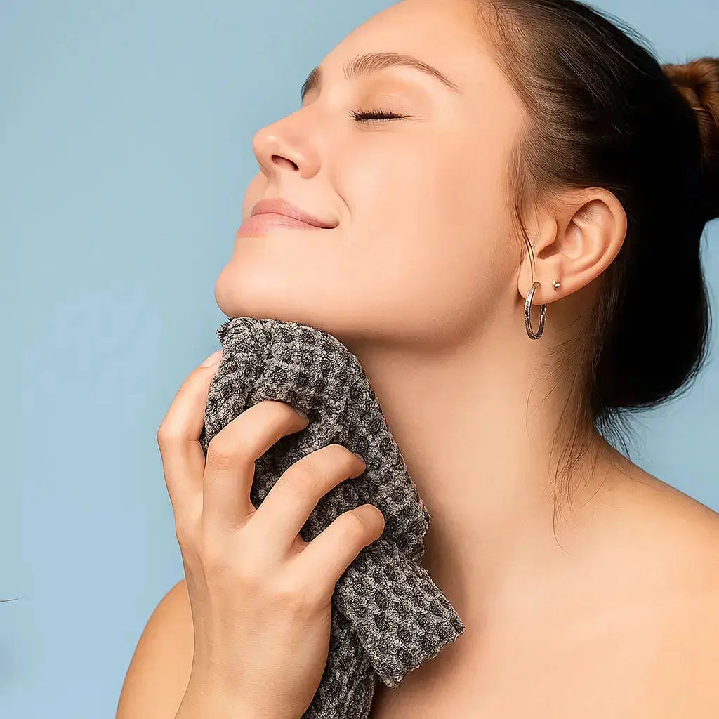 ExfoSilk | Exfoliërende douchehanddoek met zilverionen – Zachte diepe reiniging, zachte huid, spa-bodyscrub