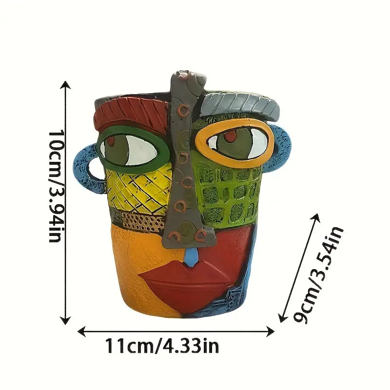 Facette | Abstracte plantenbak voor kamerplanten, moderne keramische pot, decoratieve sculptuur