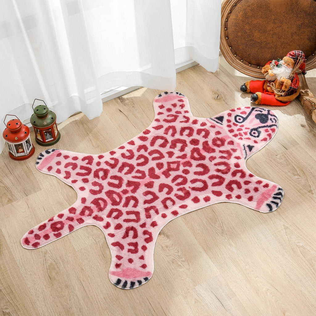 ProwlMat | Vloerkleden met luipaardprint & luipaardvorm - Stijlvolle vloermatten met dierenprint, zachte decoratieve vloerkleden