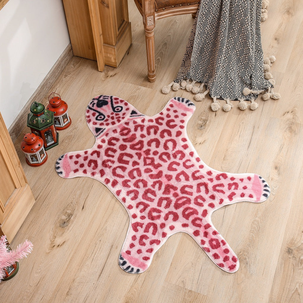 ProwlMat | Vloerkleden met luipaardprint & luipaardvorm - Stijlvolle vloermatten met dierenprint, zachte decoratieve vloerkleden