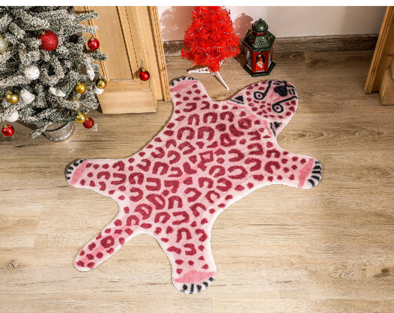 ProwlMat | Vloerkleden met luipaardprint & luipaardvorm - Stijlvolle vloermatten met dierenprint, zachte decoratieve vloerkleden