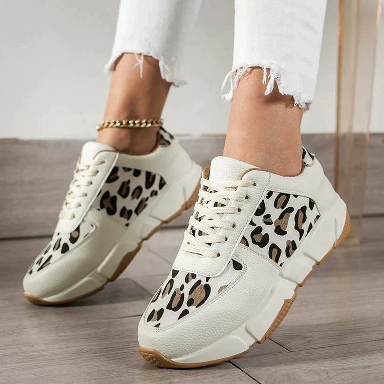 ProwlWalk | Dames Casual Sneakers met Luipaardprint – Stijlvolle Comfortabele Schoenen