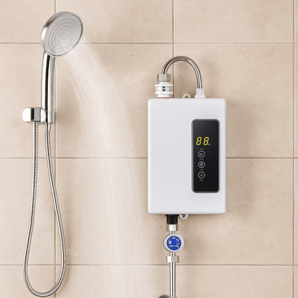 Warmio | Instant tankloze elektrische boiler – Draagbaar warmwatersysteem douche