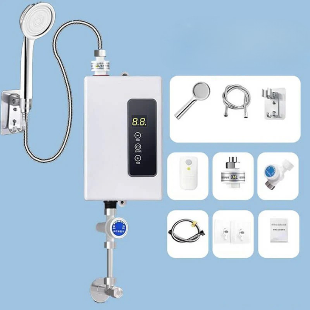 Warmio | Instant tankloze elektrische boiler – Draagbaar warmwatersysteem douche