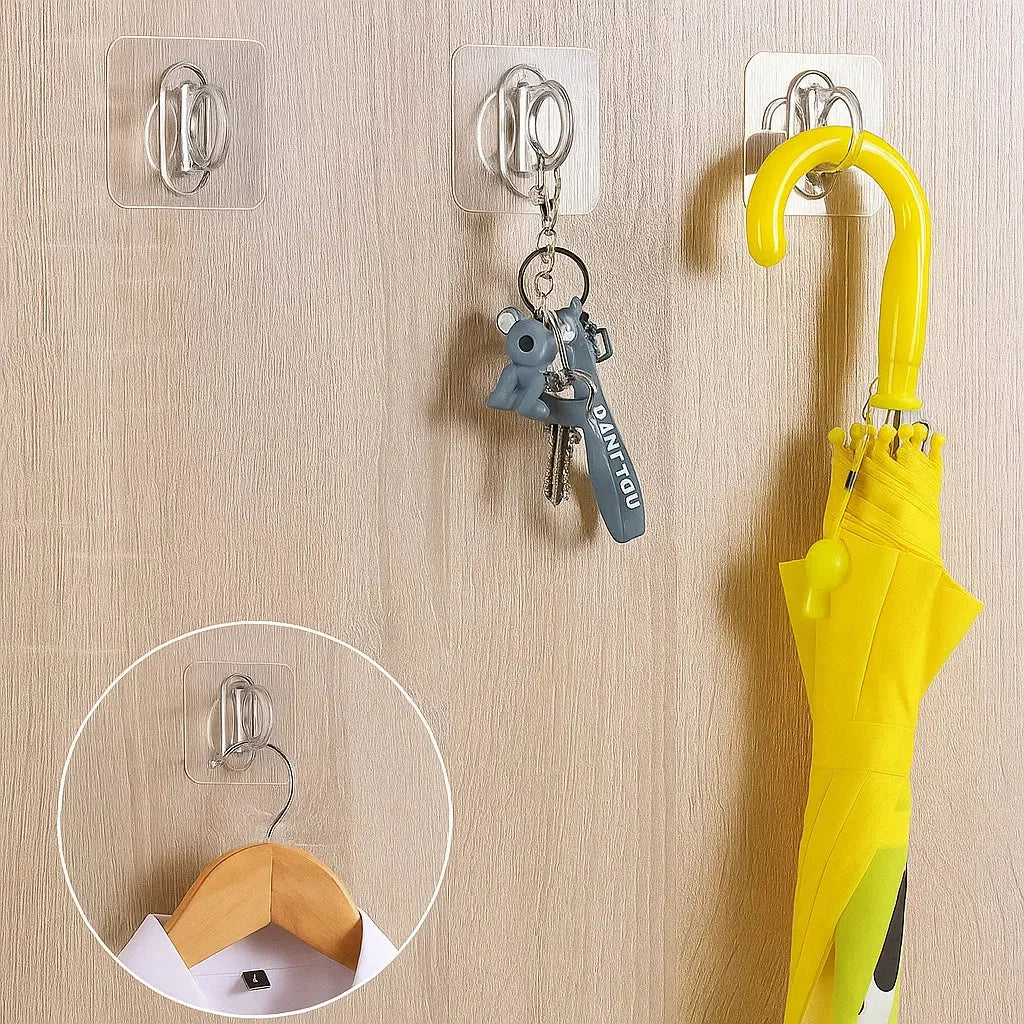 StayHook | Premium zelfklevende wandhaken – Transparante, stevige hangers