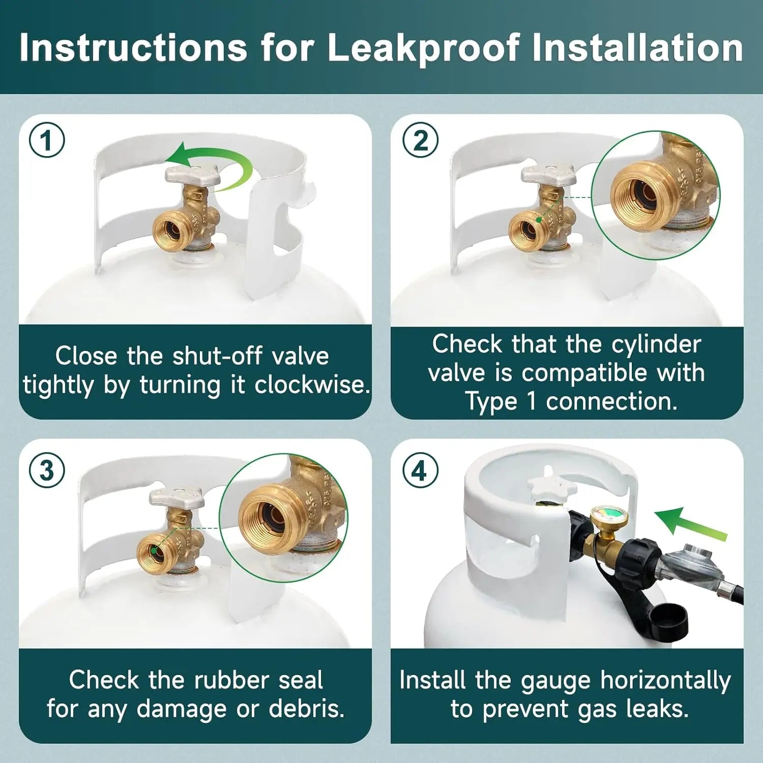 GaugeMate | Propaantankmeter – kleurgecodeerd, messing, eenvoudig te installeren
