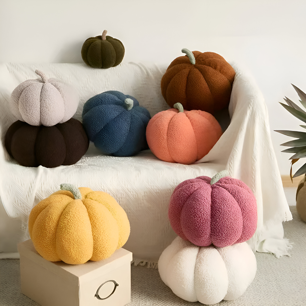 CuddleGourd | Textured Pumpkin Plush Pillow