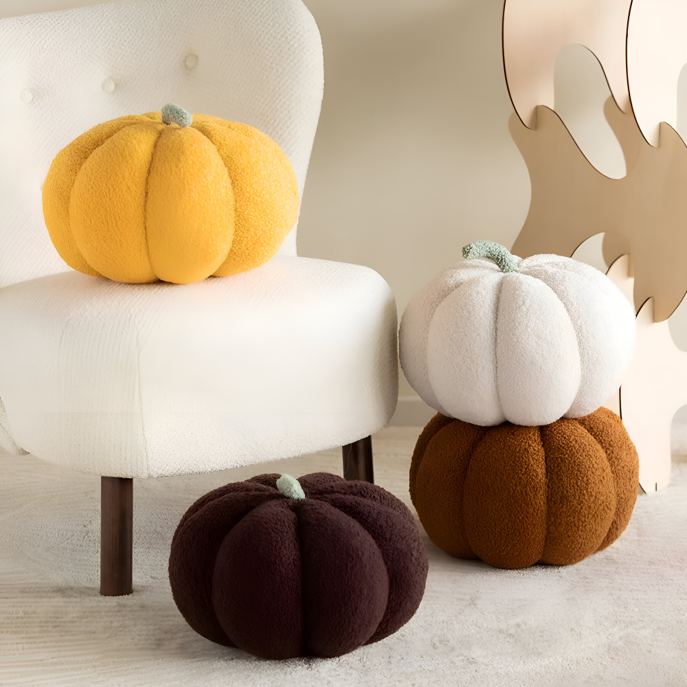 CuddleGourd | Textured Pumpkin Plush Pillow