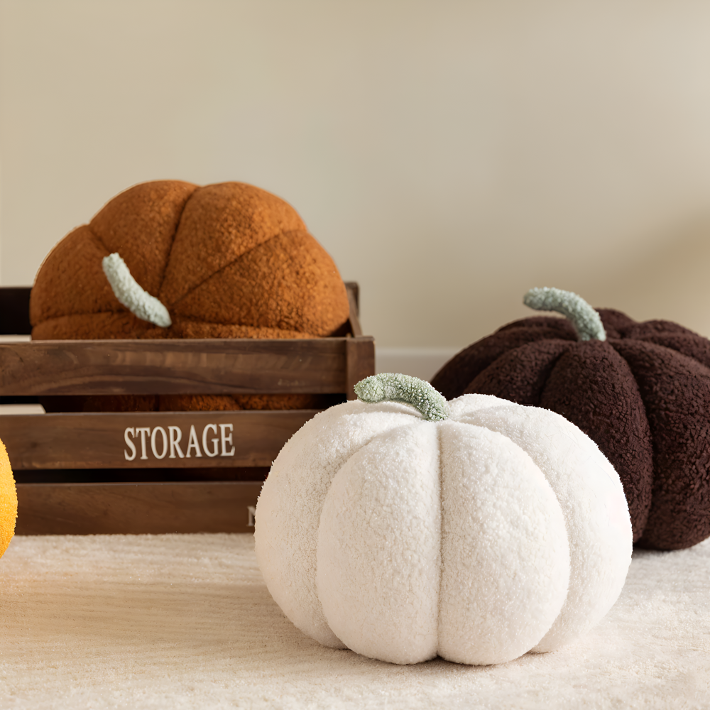 CuddleGourd | Textured Pumpkin Plush Pillow